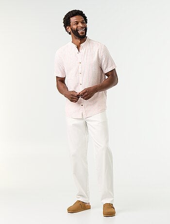 Chino broek van dobby