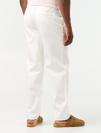 Chino broek van dobby