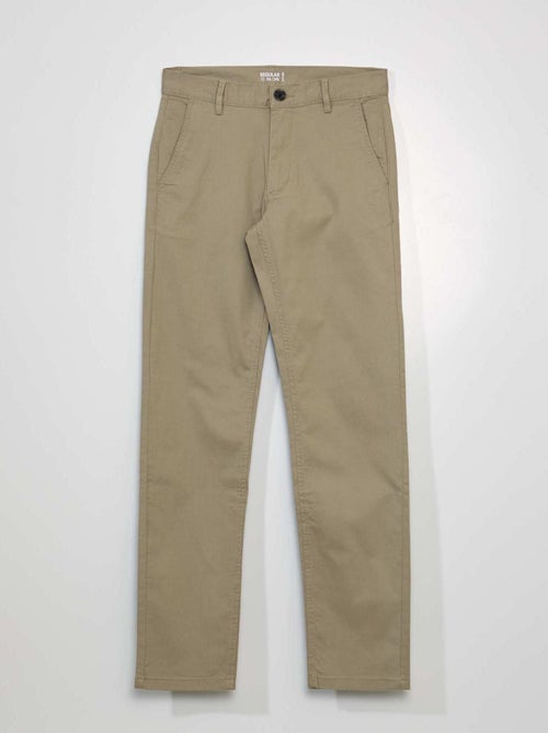 Chino broek van stretchkatoen L34 - Kiabi