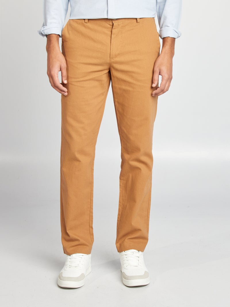 Chino coupe droite/ regular fit Beige - Kiabi