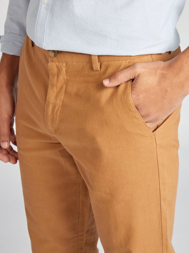 Chino coupe droite/ regular fit Beige - Kiabi