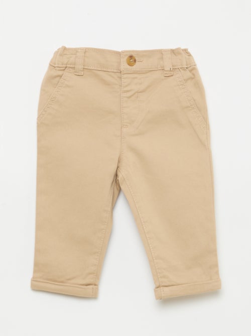 Chino droit en coton stretch - Kiabi Chino droit en coton stretch - Kiabi