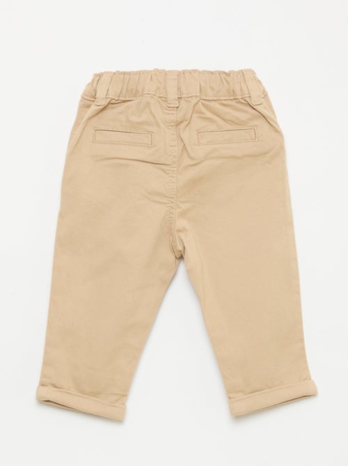 Chino droit en coton stretch - Kiabi Chino droit en coton stretch - Kiabi