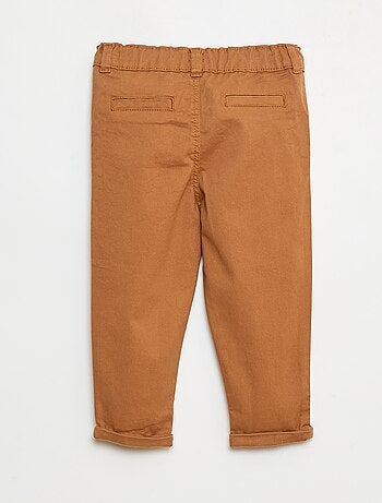Chino droit en coton stretch