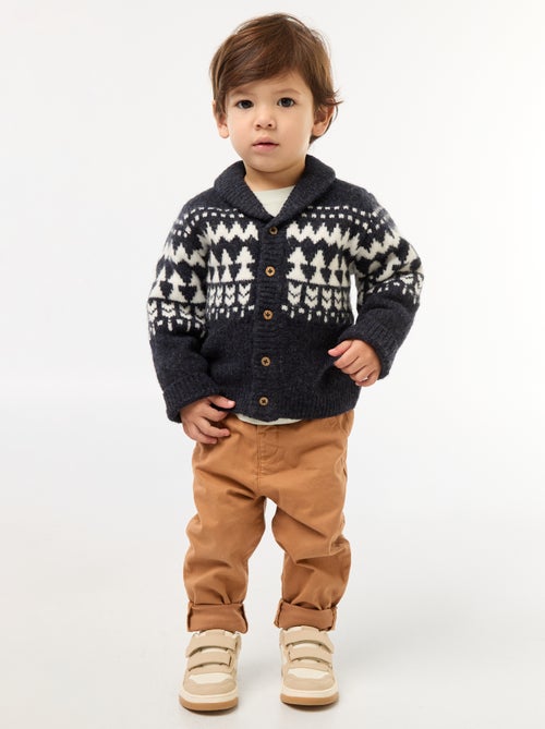 Chino droit en coton stretch - Kiabi