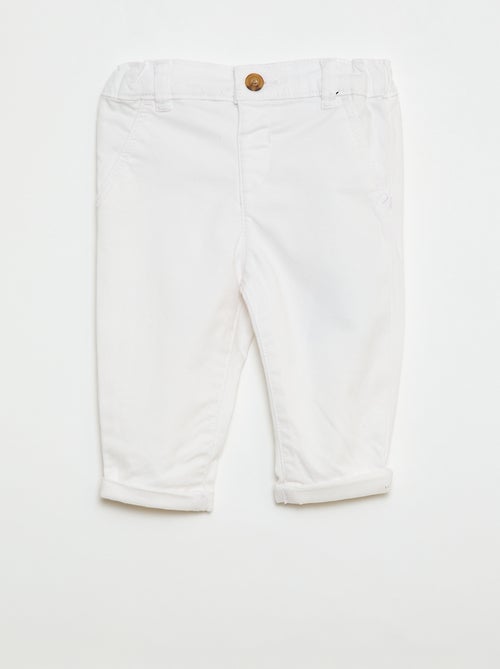 Chino droit en coton stretch - Kiabi