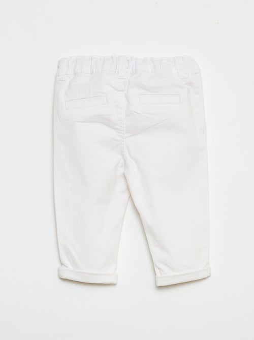 Chino droit en coton stretch - Kiabi