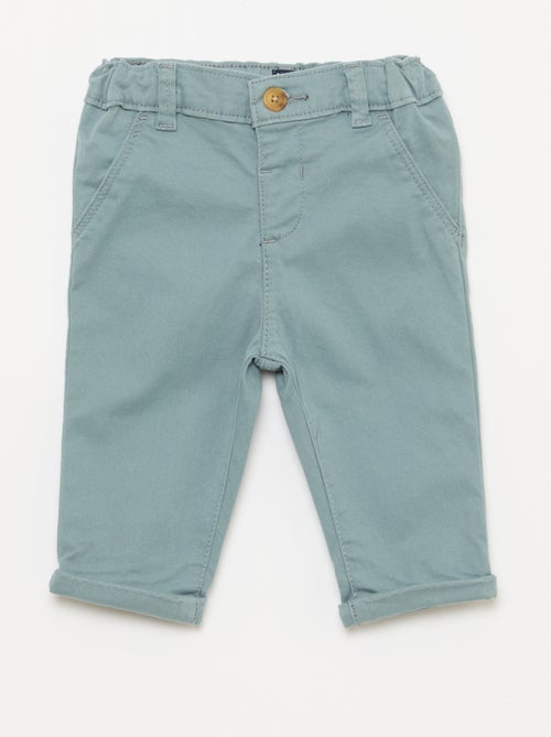 Chino droit en coton stretch - Kiabi