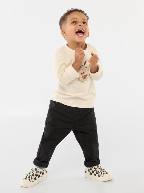 Chino droit en coton stretch - Kiabi