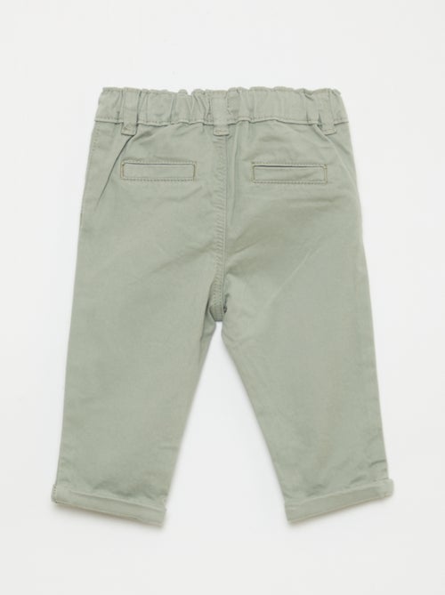 Chino droit en coton stretch - Kiabi
