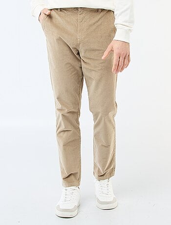 Chino en velours taille standard