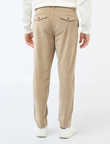 Chino en velours taille standard