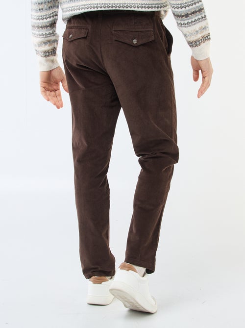 Chino en velours taille standard - Kiabi