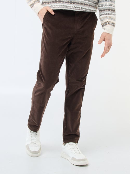 Chino en velours taille standard - Kiabi