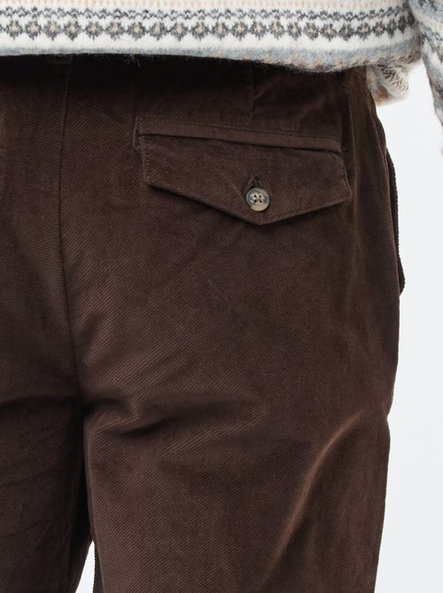 Chino en velours taille standard - Kiabi