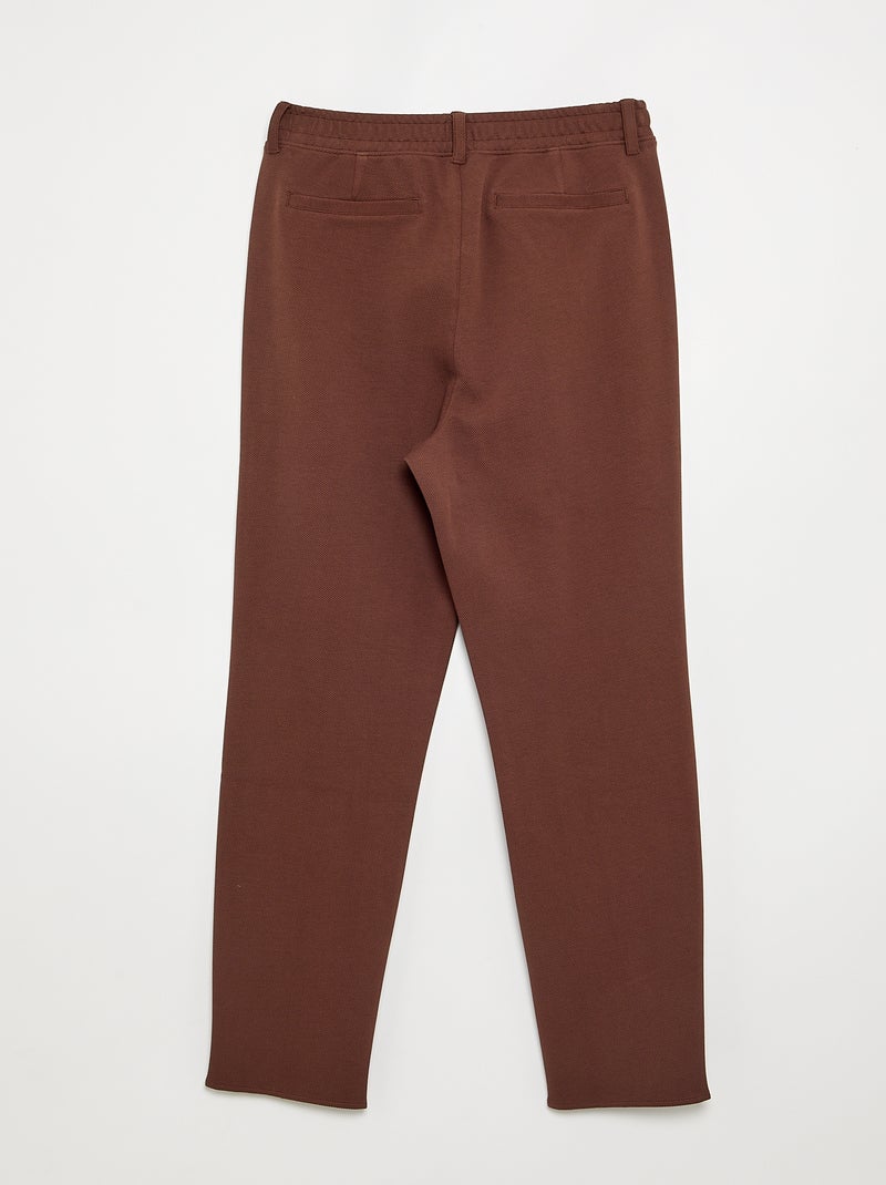Chino regular uni - collection facile à enfiler Marron - Kiabi