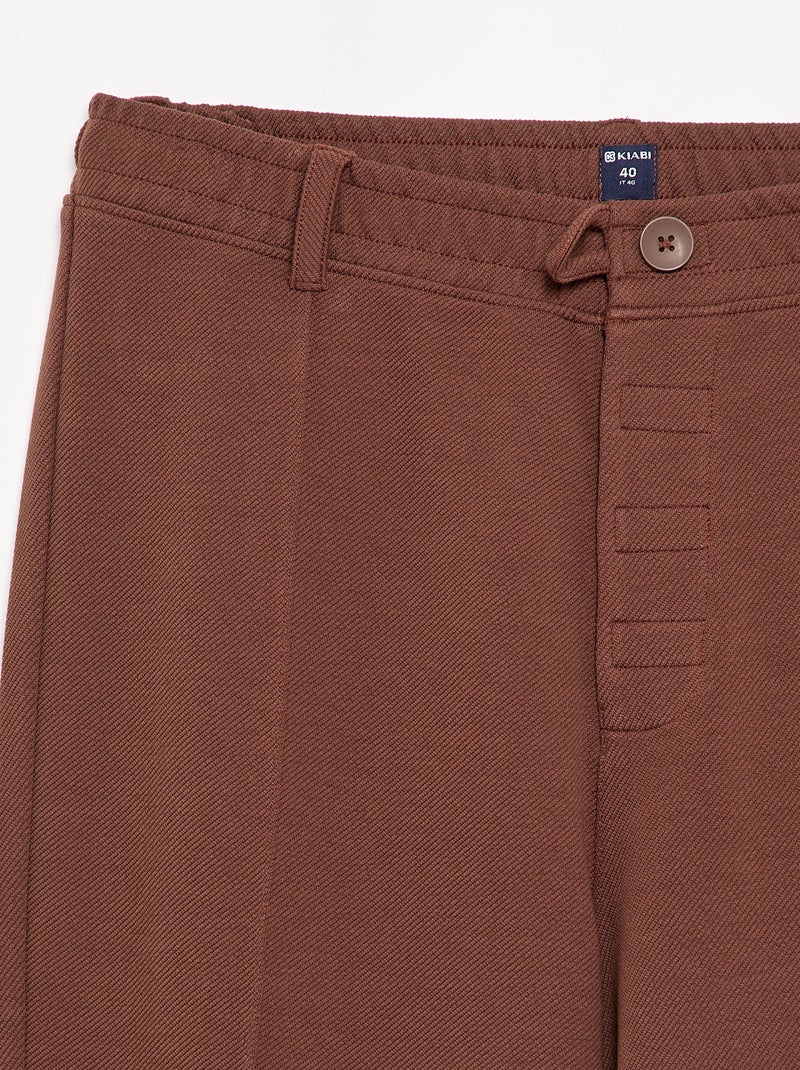 Chino regular uni - collection facile à enfiler Marron - Kiabi