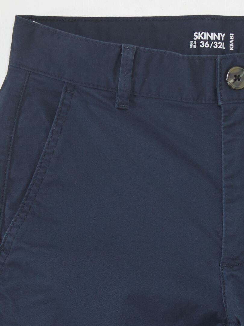 Pantalon Chino Court Ultra Ajust Bleu Marine ASOS Pour 59 OFF