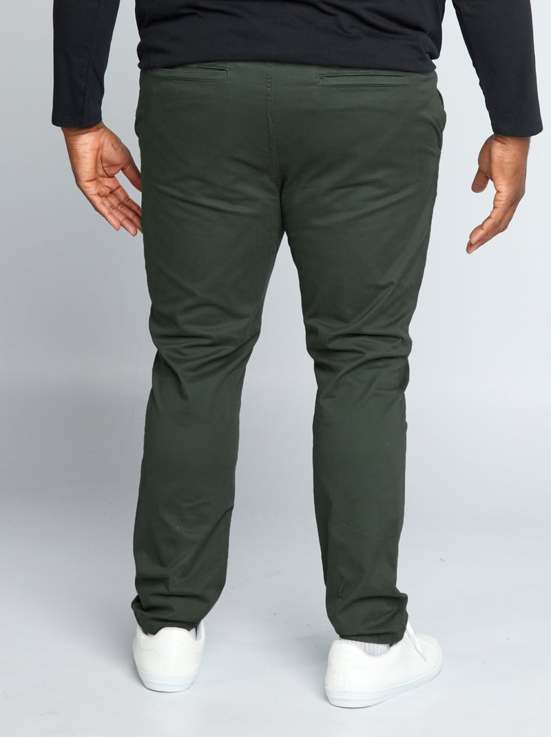 Chino slim - L32 Vert foncé - Kiabi