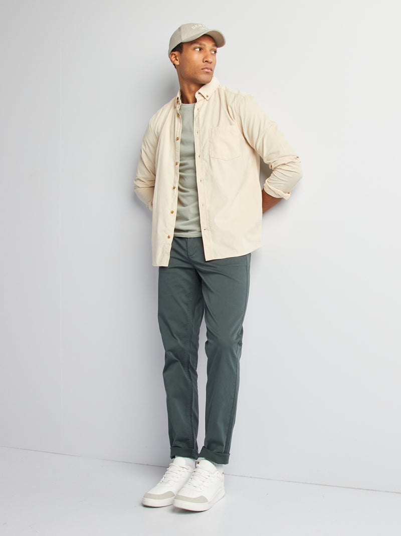Chino slim - L34 Vert - Kiabi