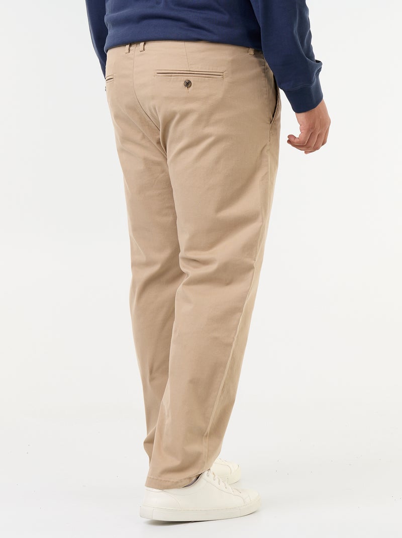 Chino uni taille standard Beige - Kiabi