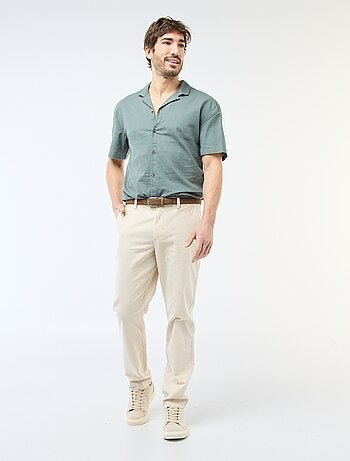 Chino uni taille standard