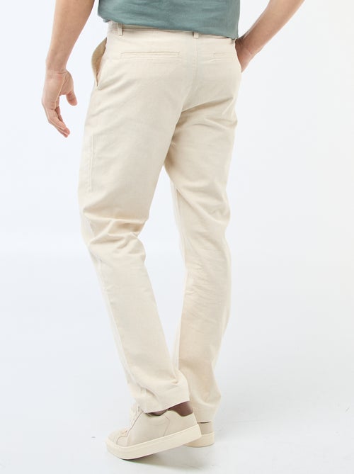 Chino uni taille standard - Kiabi
