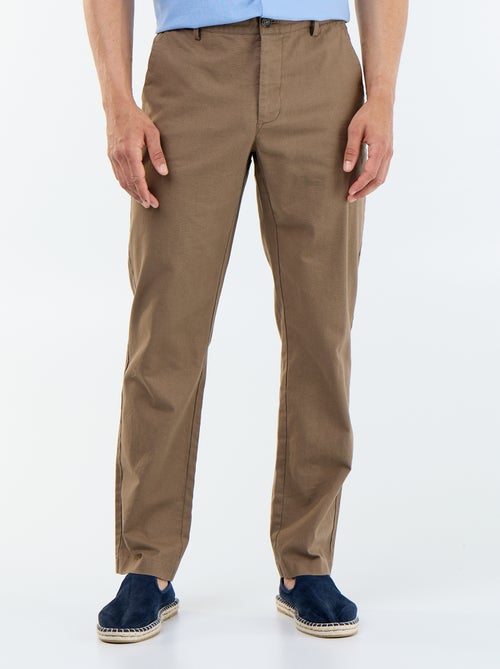 Chino uni taille standard - Kiabi
