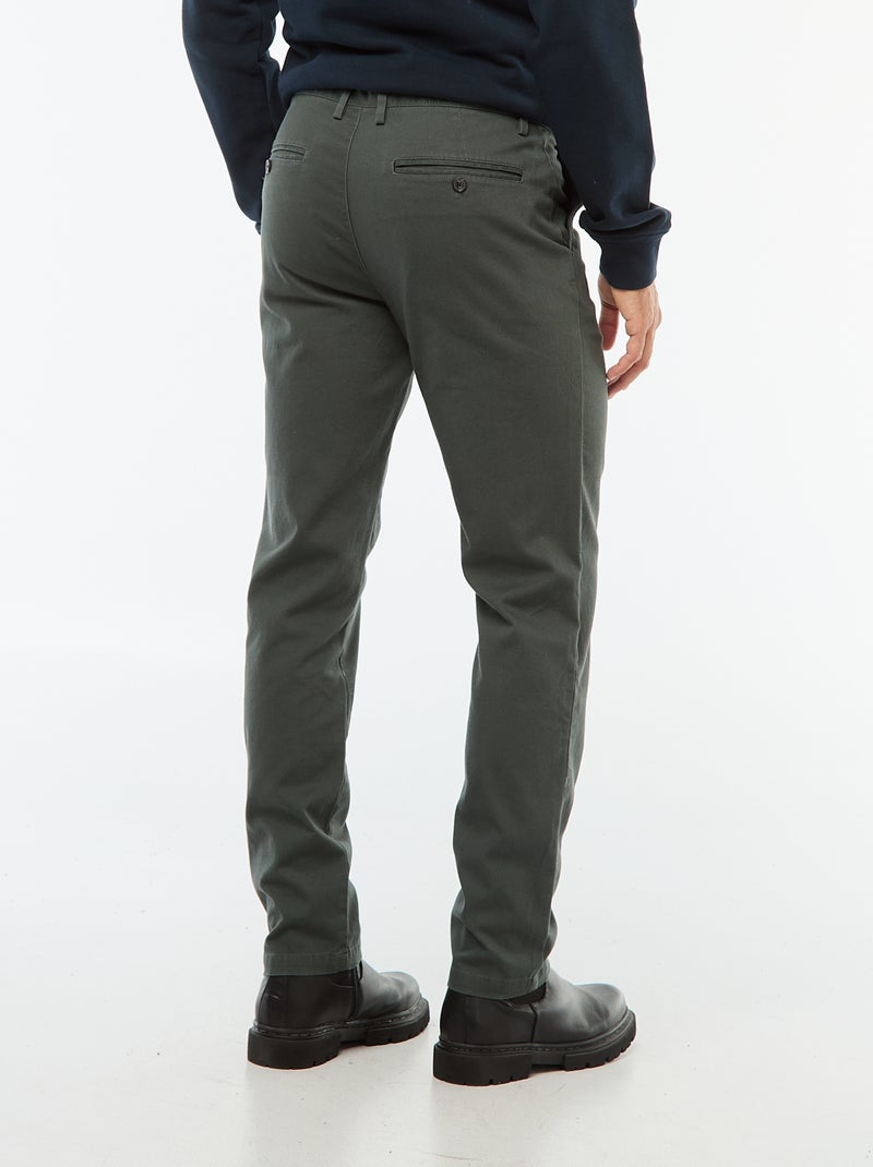 Chino van twill Groen - Kiabi
