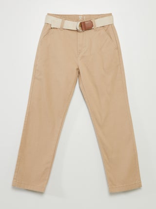 Chino van twill met ceintuur