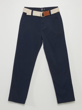 Chino van twill met ceintuur