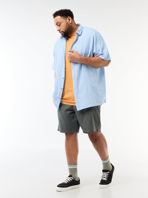 Chinobermuda met knoop- en ritssluiting + trekkoordjes - Kiabi