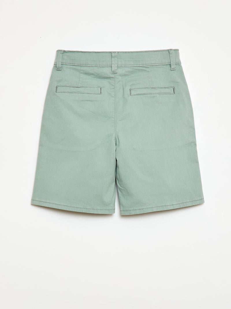 Chinobermuda van twill Blauw - Kiabi
