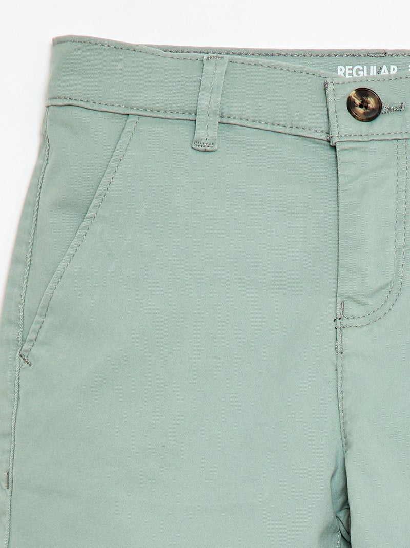 Chinobermuda van twill Blauw - Kiabi