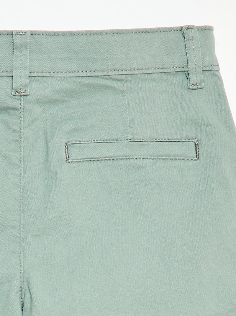 Chinobermuda van twill Blauw - Kiabi