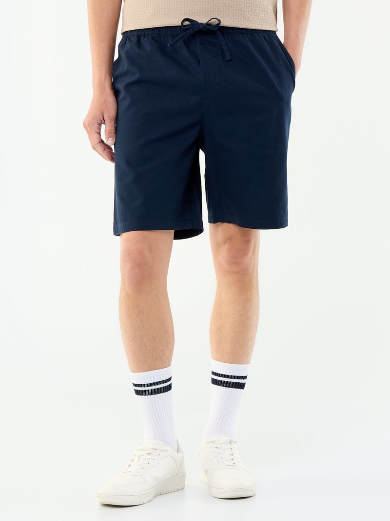 Chinobermuda van twill Blauw - Kiabi