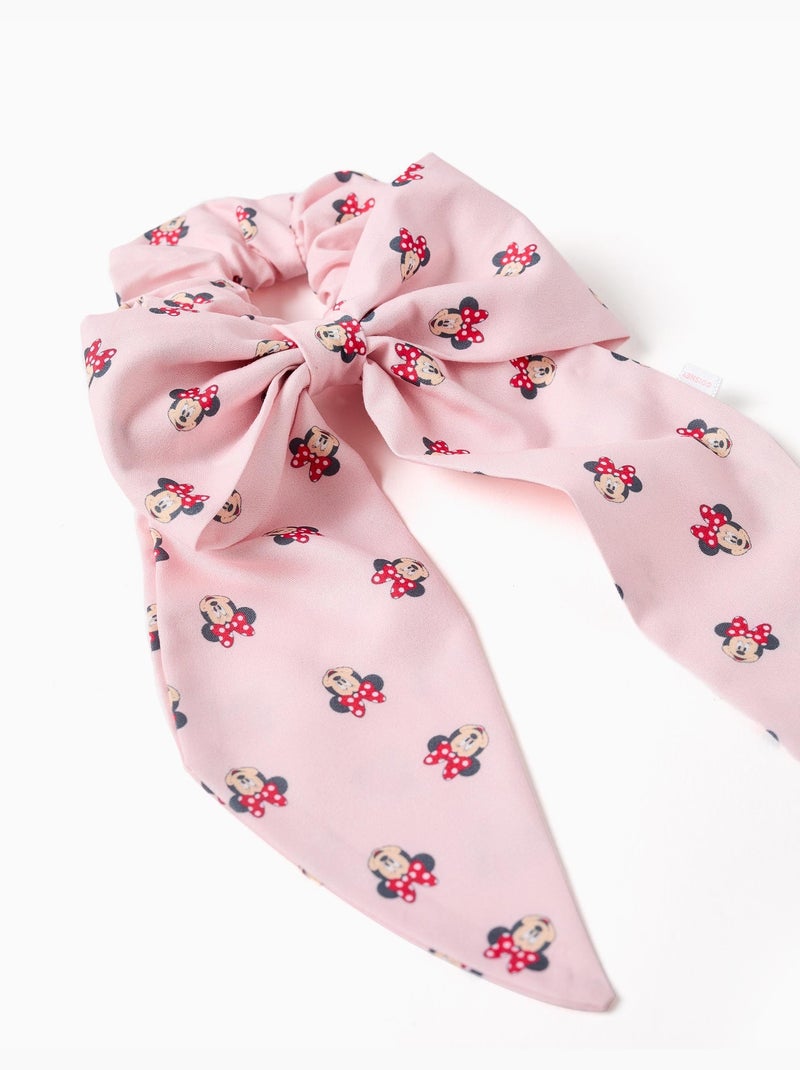 Chouchou avec nœud et motif Minnie Rose clair - Kiabi