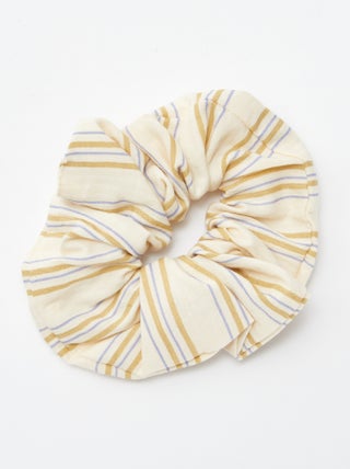 Chouchou en coton avec rayures