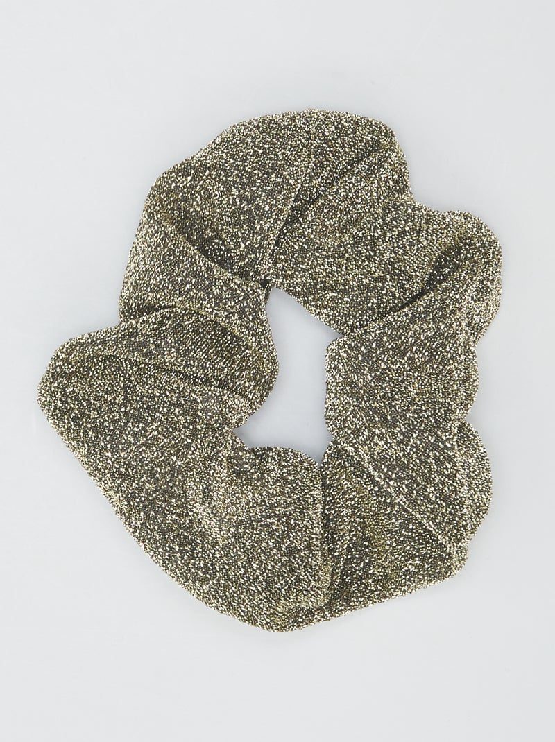 Chouchou en maille irisée Doré - Kiabi