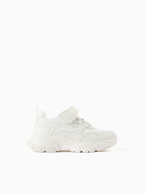 Chunky sneakers van twee materialen met mesh voering - Kiabi