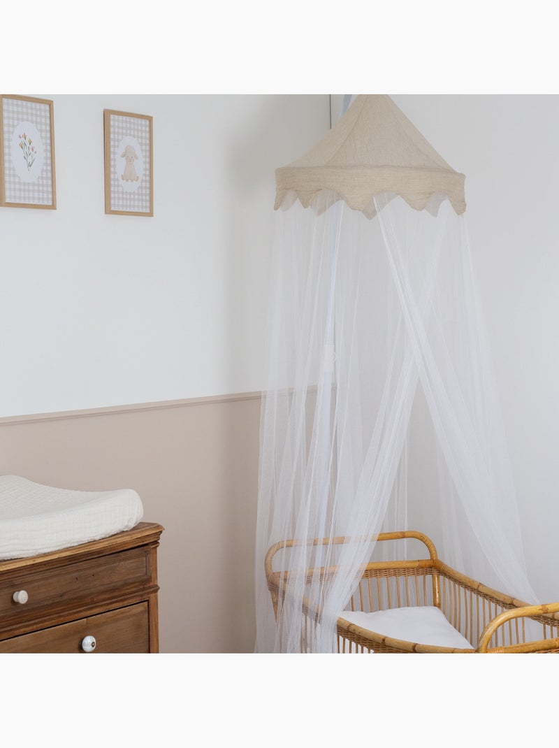 Ciel de lit bébé Beige/Blanc - Kiabi