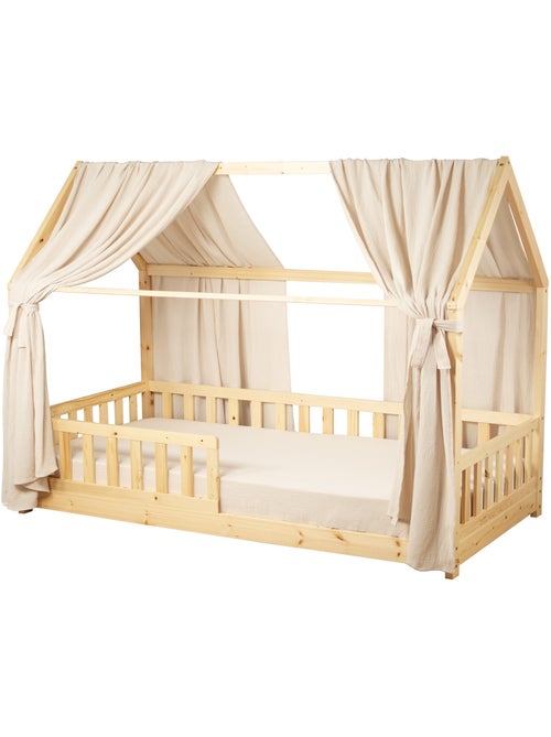 Ciel de lit cabane en gaze de coton duo 360 cm - Kiabi