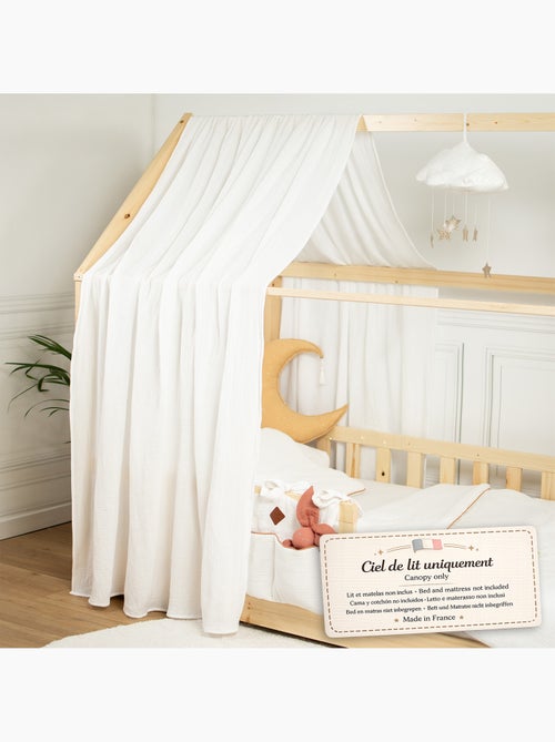 Ciel de lit cabane en gaze de coton duo 360 cm - Kiabi