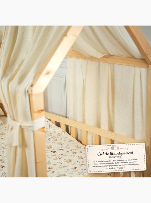 Ciel de lit cabane en gaze de coton duo 360 cm - Kiabi