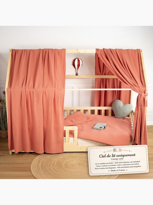 Ciel de lit cabane en gaze de coton duo 390 cm - Kiabi
