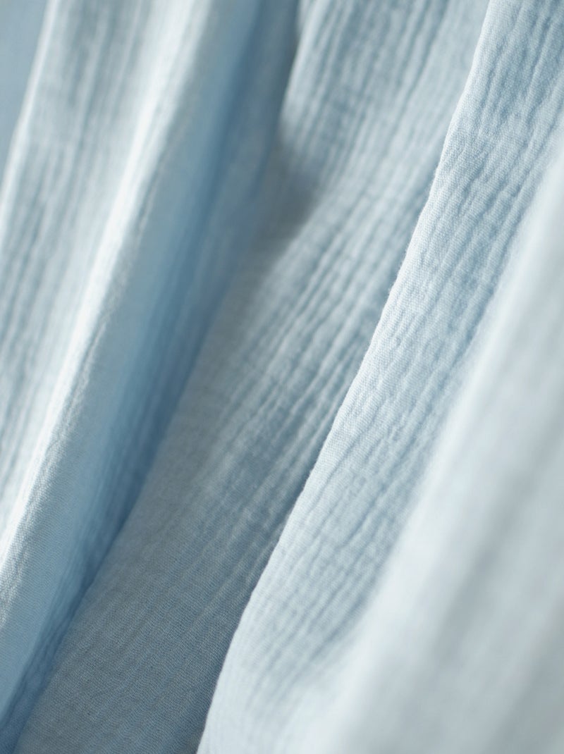 Ciel de lit cabane en gaze de coton duo 420 cm Bleu - Kiabi