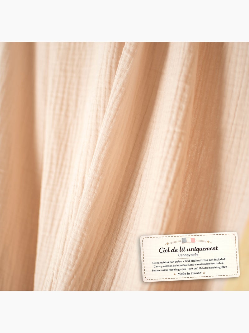 Ciel de lit cabane en gaze de coton solo 390 cm Orange clair - Kiabi