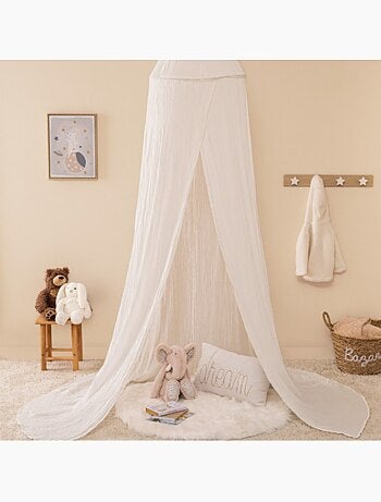 Ciel de lit gaze de coton lili