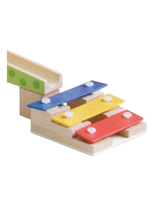 Circuit à billes 80 blocs de construction en bois + 20 billes ROBA - Kiabi