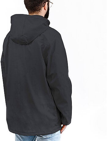 Ciré homme 'Breizh Ocean', Coutures et zip étanches, Doublure rayée de style marinière.